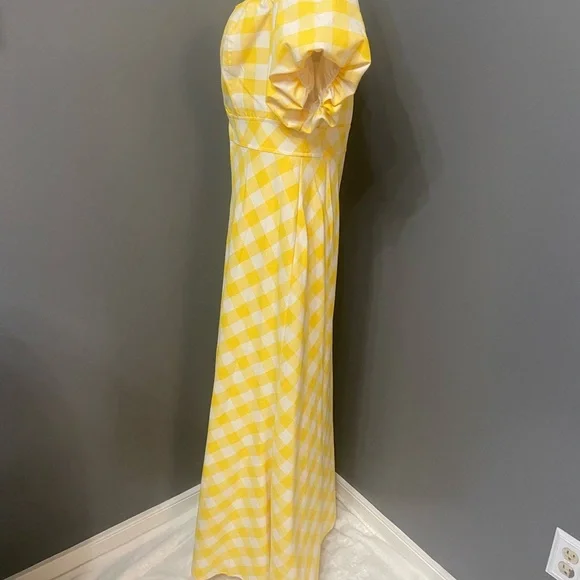 Crown & Ivy Yellow Checkered Maxi Dress - Picture 3 of 17